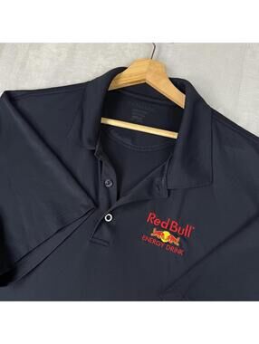 Red Bull Embroidery Logo Polo Shirt Short Sleeve Men Size 3XL Y2K Quick Dry Race
